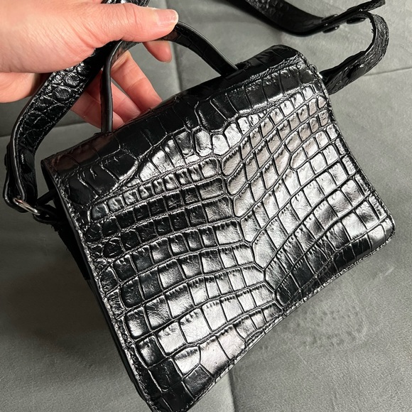 Mini Eloise Croc Embossed Leather Purse - Picture 4 of 7
